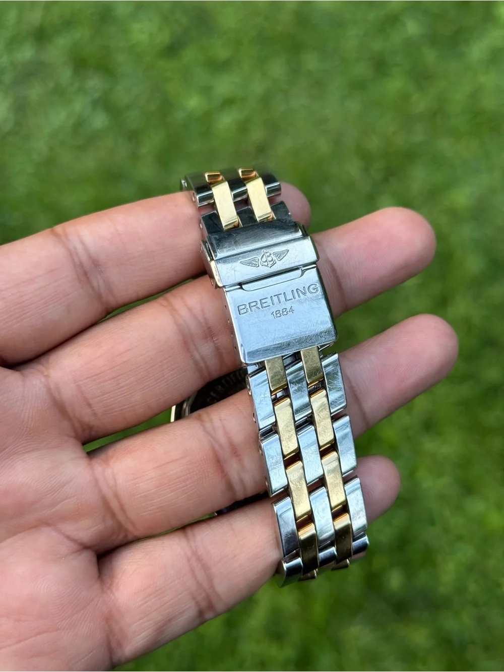 Breitling Windrider Cockpit 18k Gold automatic Men's Watch two tone daydate